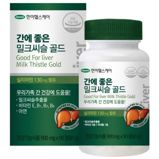 한미헬스케어 간에 좋은 밀크씨슬 골드 90정 (4개)_이미지
