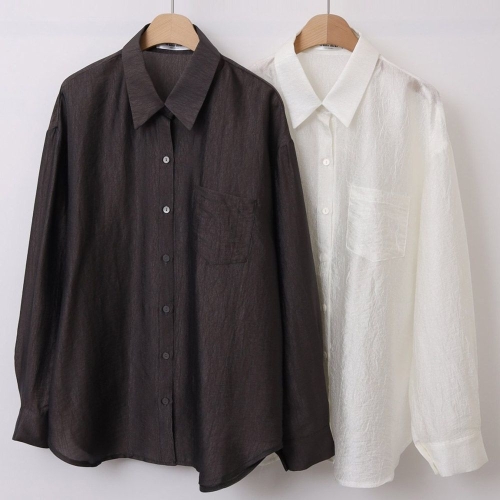 빅사이즈셔츠 V420L510 유니크소재잔주름남방 WB