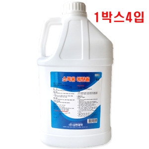 소독용 에탄올 알콜 4리터 4개 알코올 청소용 대용량