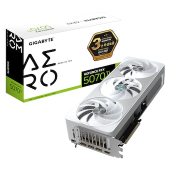 GIGABYTE 지포스 <b>RTX</b> <b>5070</b> <b>Ti</b> AERO OC D7 16GB 제이씨현