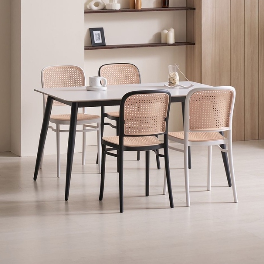 라로퍼니처 윈디 양면 포세린 세라믹 식탁 1400 (의자4개)_이미지