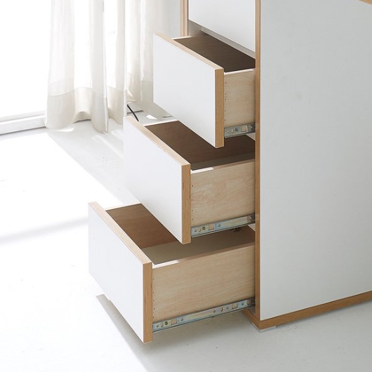 우아미가구 보이스 책상보조 4단 서랍장 350_이미지