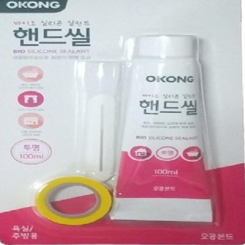 오공 곰팡이방지 바이오 실리콘 실란트 핸드씰 100ml 화장실 욕실 주방 투명
