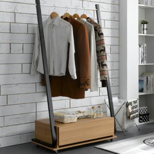 아름이와다움이 라디앙 스틸 드레스룸 행거 1단서랍형 800