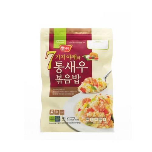 풀무원 생가득 7가지 야채와 통새우 볶음밥 450g이미지입니다. 누르면 해당 게시물로 새창이동합니다.
