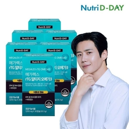 뉴트리디데이 메가렉스 rTG 알티지 오메가3 30캡슐 (6개)_이미지