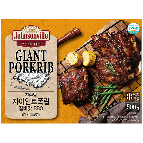 쟌슨빌 자이언트 폭립 갈비맛 BBQ 500g이미지입니다. 누르면 해당 게시물로 새창이동합니다.