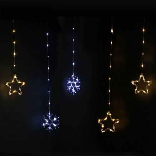나두LED LED 크리스마스 트리 조명 장식 전구 연결형 큐빅 눈+별