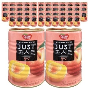 동원F&B 저스트 노슈가 황도 400g (48개)_이미지