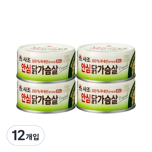 사조대림 사조 사조 안심 닭가슴살135g x12개 오리지널 훈제