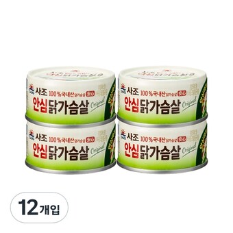 사조대림 사조 사조 <b>안심</b> <b>닭</b>가슴살135g x12개 오리지널 훈제