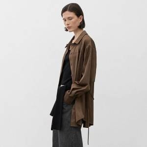 나인 Atelier Nain Z-BL-4306 ESSENTIAL SUEDE BELTED SHIRT S_이미지