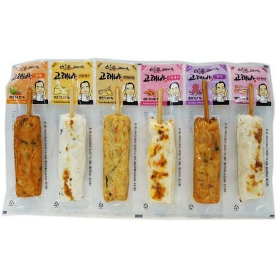 늘푸른바다 고래사어묵 고래바 6종 세트 390g (1개)