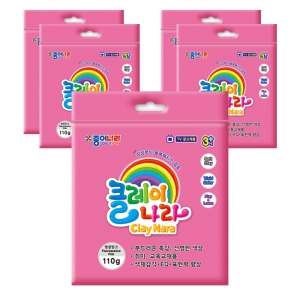 클레이나라 점토 5p 형광핑크 110g