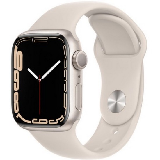 APPLE 워치 시리즈7 41mm 스타라이트 알루미늄 (스포츠밴드)_이미지