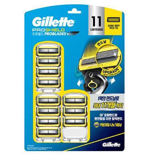 질레트 2024 프로쉴드 옐로우 면도날 (11개)