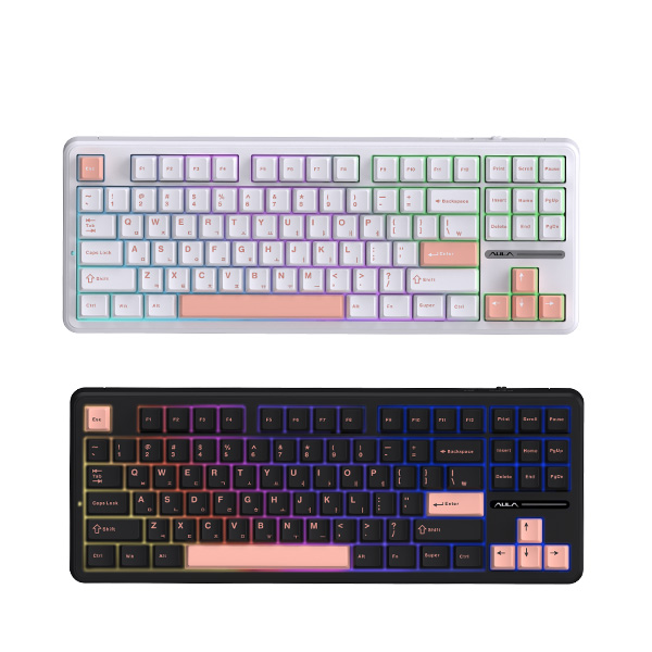 AULA F87 Pro 기계식 라이트 올리비아 한글