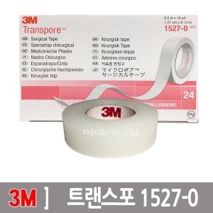 3M 반창고 트랜스포 1527-0 1.25cm 24롤 투명 PVC