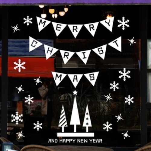 아트박스 낭만창고 cmi221-크리스마스 삼각 가랜드-크리스마스스티커_이미지