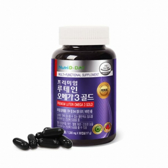 뉴트리디데이  프리미엄 루테인 오메가3 골드 90캡슐 (1개)