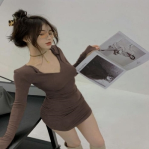 오노마 ONM 여성 4컬러 슬림 쇄골 클럽룩 우니 원피스 18855081_이미지