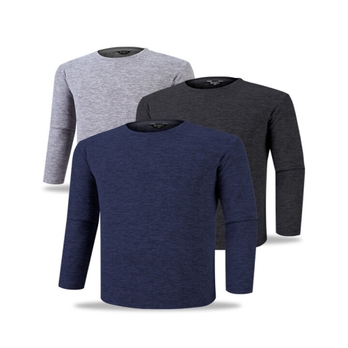 이지바이 투엘라 남성 소프트터치 겨울 양기모 라운드 긴팔 티셔츠 M6WT12_이미지