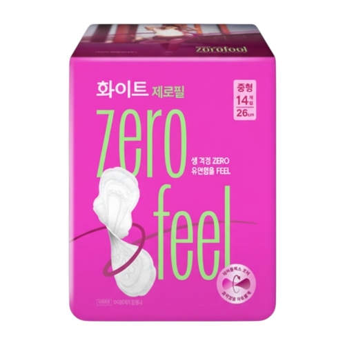화이트 제로필 생리대 중형 14개 (5팩(70개))_이미지