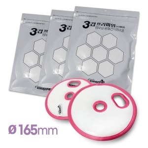 에파타 165mm 건식 원형 청소포 3겹 66매+ 부착패드 2타공_1세트 2매입 에브리봇 엣지 호환