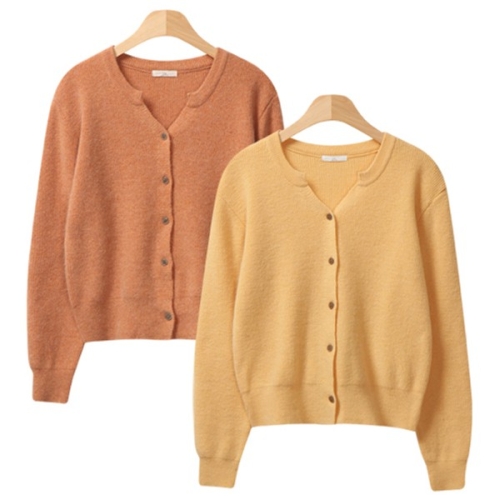 유니제이 로크 폭스 골지 니트가디건_이미지