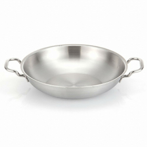 리빙아트 IH 스텐 낮은 전골냄비 (18cm)_이미지