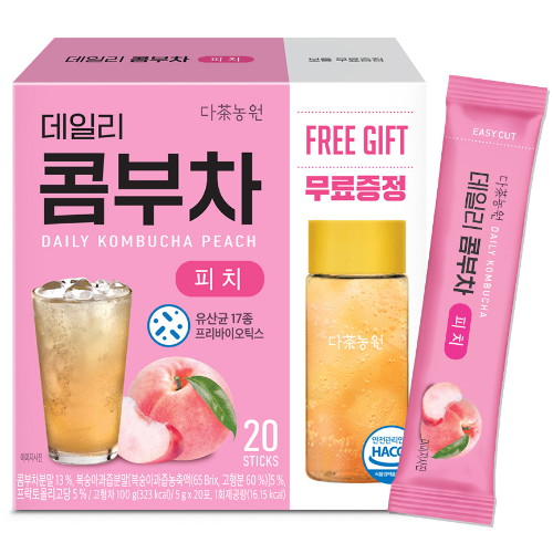 다농원 데일리 콤부차 피치 20T (4개)_이미지
