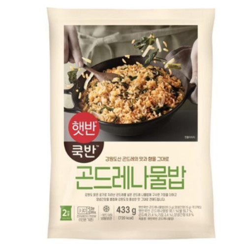 CJ제일제당 햇반 쿡반 곤드레나물밥 2인분 433g (5개)