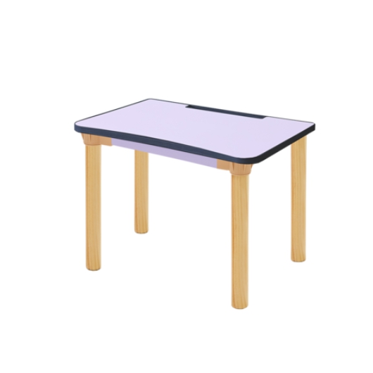 H660 원목원형다리 미니 우레탄 입식 책상