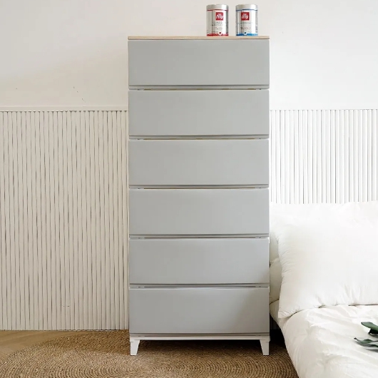 보노하우스 세라비 우드상판 와이드형 6단 서랍장_이미지