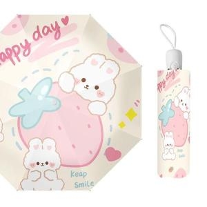 딸기 우산 양산 자동 3단 튼튼한 양우산 자외선차단 S10950595
