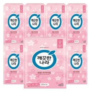 깨끗한나라 벚꽃 프리미엄 미용티슈 250매 (3입) (8팩(24입))_이미지