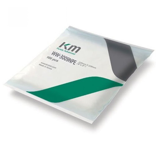 KM 케이엠인터내셔널 KM WW-3009NPE 저중량 폴리에스터 와이퍼 23x23 100매_이미지