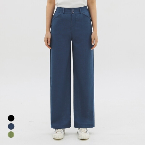 화세 컬러더블버튼백밴딩팬츠_HL6SPT007C