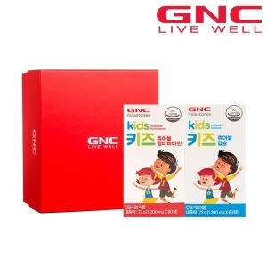  GNC 키즈 츄어블 멀티비타민 60정 + 칼슘 60정 세트 [1개]