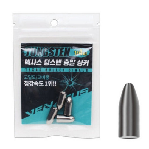 베나투스 텍사스 텅스텐 총알 싱커 1/4oz
