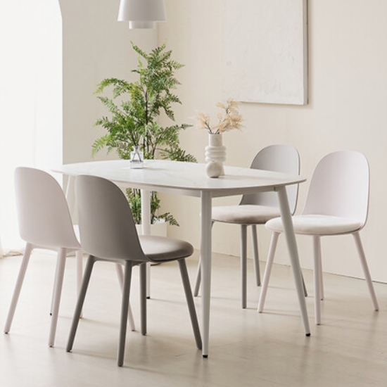 파로마 홈즈 디아 원형 세라믹 사각 식탁 1600 (라운드의자4개)_이미지