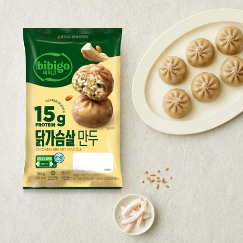 CJ제일제당 비비고 닭가슴살 고기만두 168g (1개)_이미지