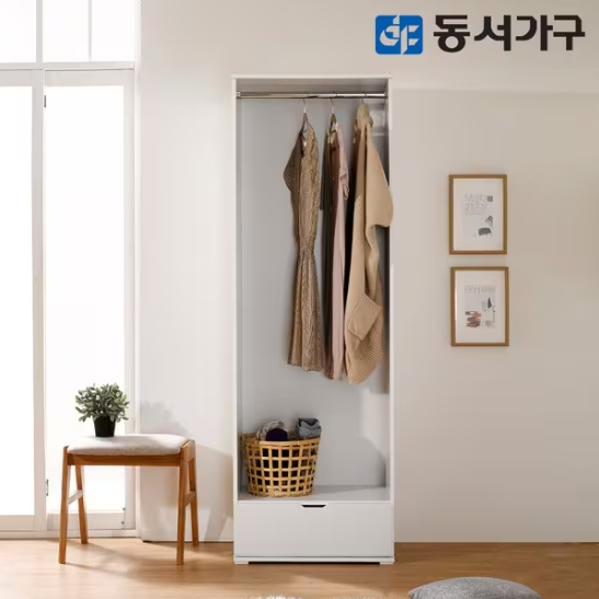 동서가구 리키온 드레스룸 1단 서랍장 긴옷장 600_이미지