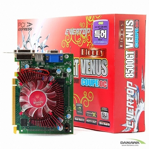 EVERTOP 지포스 8500GT 비너스쿠페 OC 256MB 블러디_이미지
