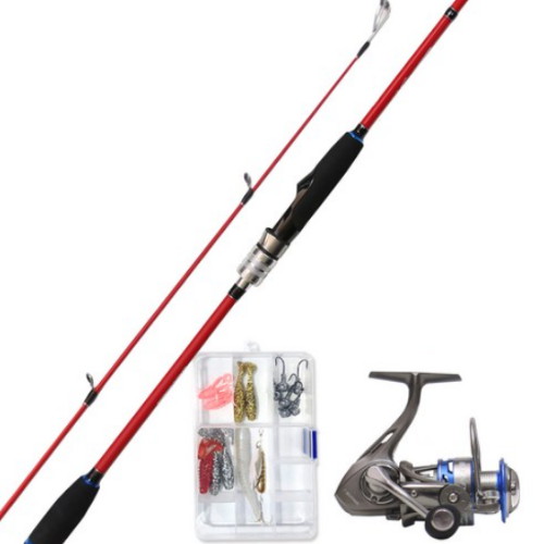 블루앤피쉬  레베즈3 전천후 루어낚시대 4종 세트 (S602ML, 레드)