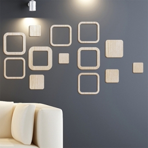 디자인베이 우드스티커 스퀘어패턴 (반제품)_이미지