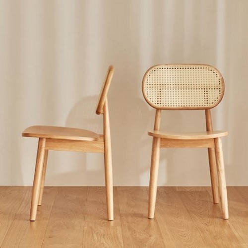 데일리 라탄 원목형 원목 식탁의자