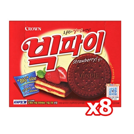 크라운제과 빅파이 딸기 324g (8개)_이미지