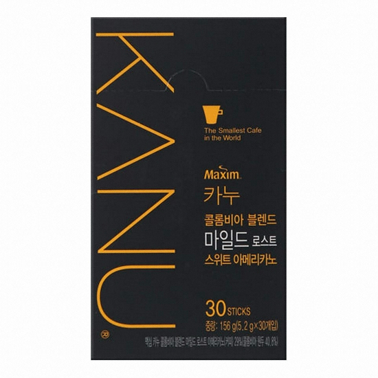 동서식품 맥심 카누 콜롬비아 블렌드 마일드 로스트 스위트 아메리카노 스틱 30T이미지입니다. 누르면 해당 게시물로 새창이동합니다.