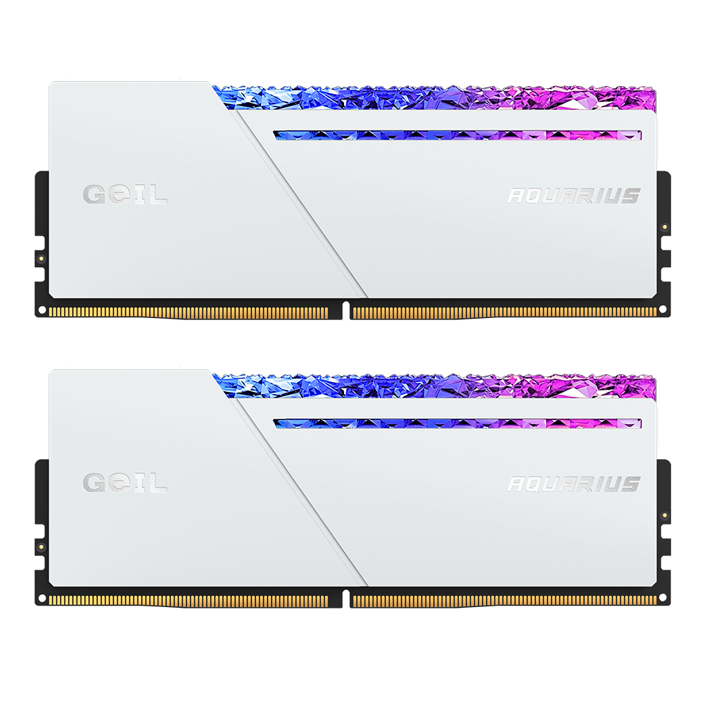 GeIL DDR5-6000 CL36 AQUARIUS RGB Diamond WHITE 패키지 (32GB(16Gx2))_이미지